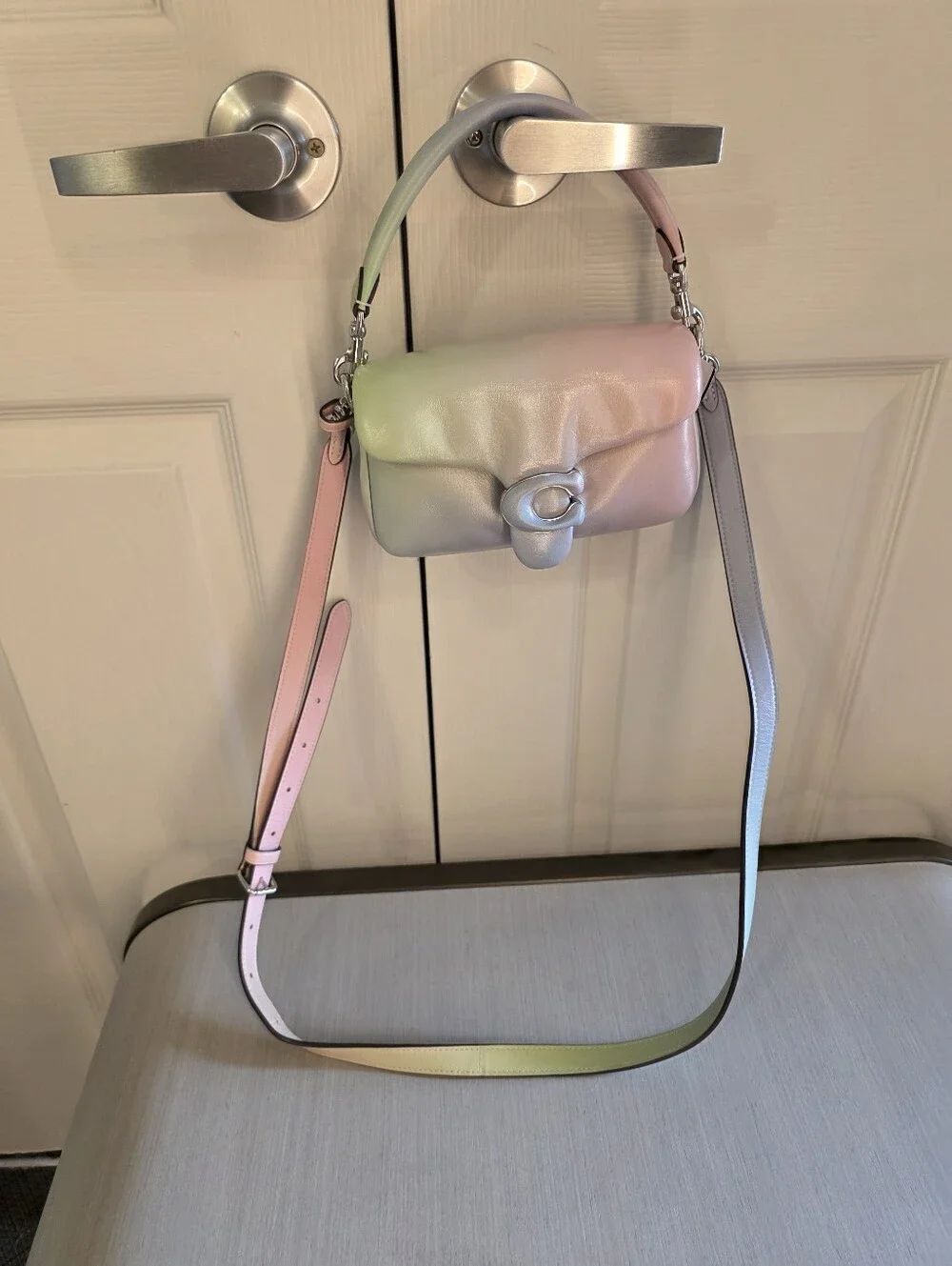 Coach Mini Pillow Tabby Pastel Ombre Leather Shoulder Bag Crossbody NEW CA084 - Picture 3 of 10